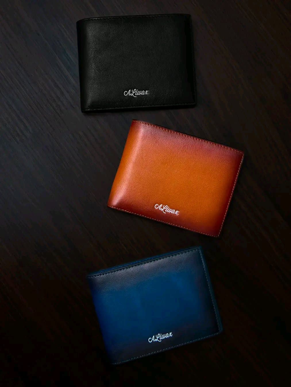 Magnifique portefeuille pour homme en cuir patiné
