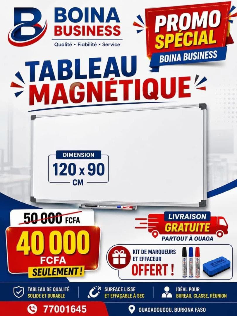 Promo spéciale -Tableau Magnétique 120 × 90 cm
