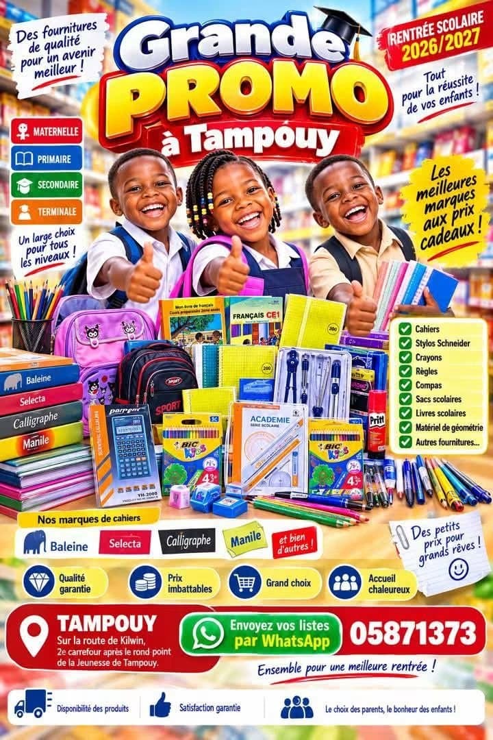 🎒✨ OFFREZ À VOS ENFANTS UNE RENTRÉE RÉUSSIE AVEC DES FOURNITURES DE QUALITÉ ! 📚