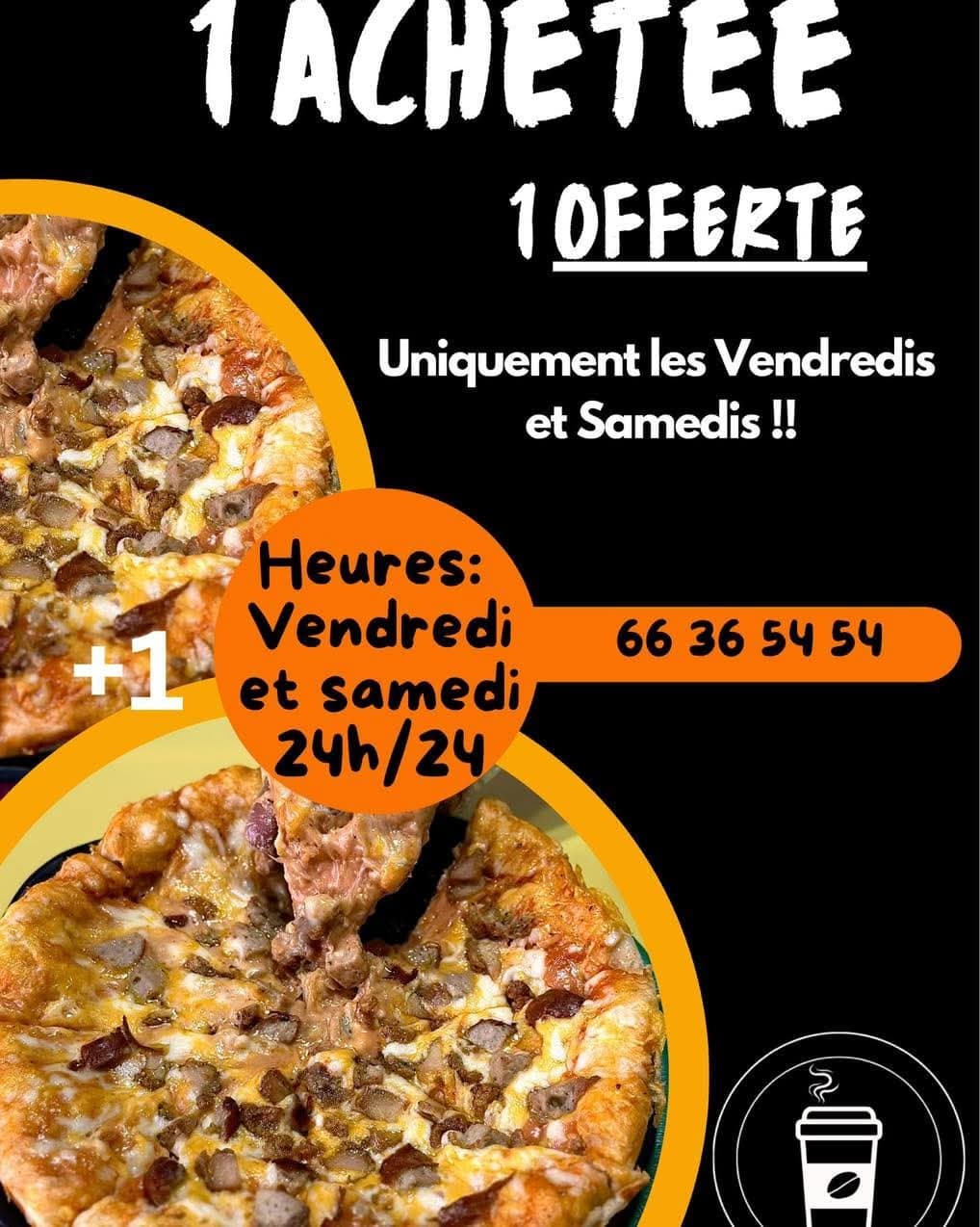🍕 1 Pizza achetée = 1 offerte !